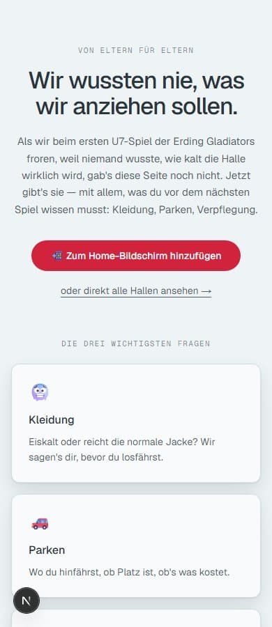Erste Version — Mobile